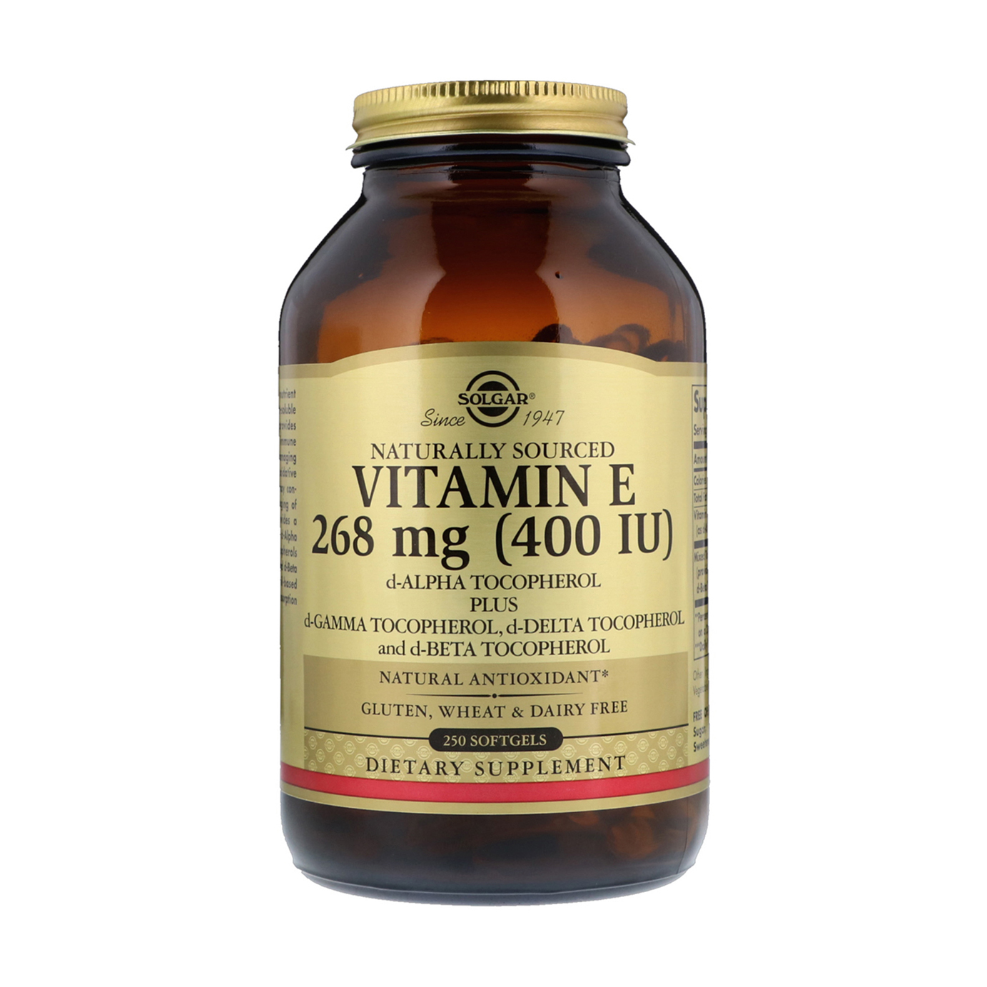 Вітамін E Solgar Vitamin E 400 МО, 250 капсул
